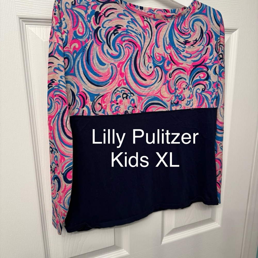 2 Lilly Pulitzer Kids XL Swirl Pattern Long Sleeve Tops